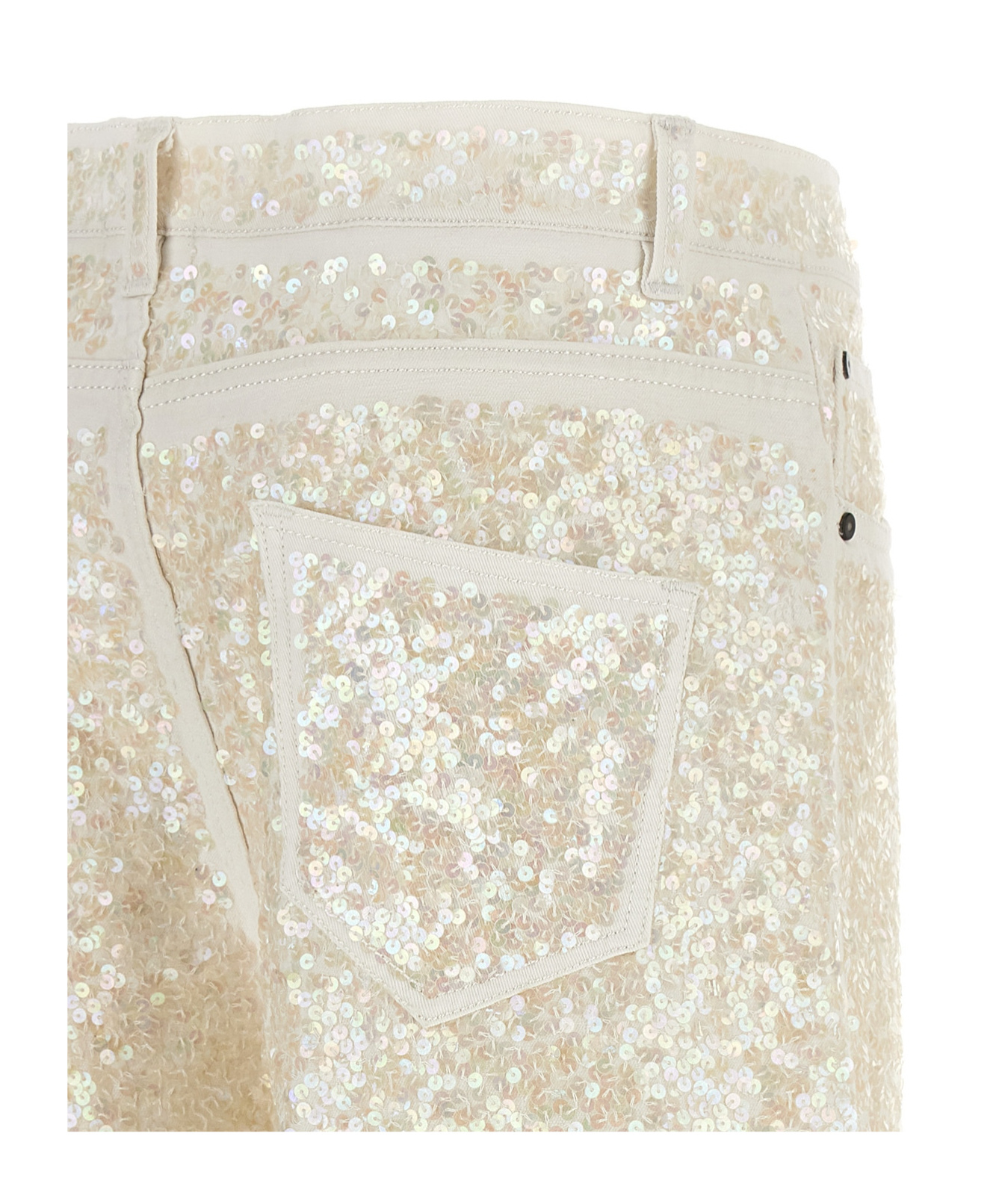 P.a.r.o.s.h . Sequin Embellished Jeans In Neutral