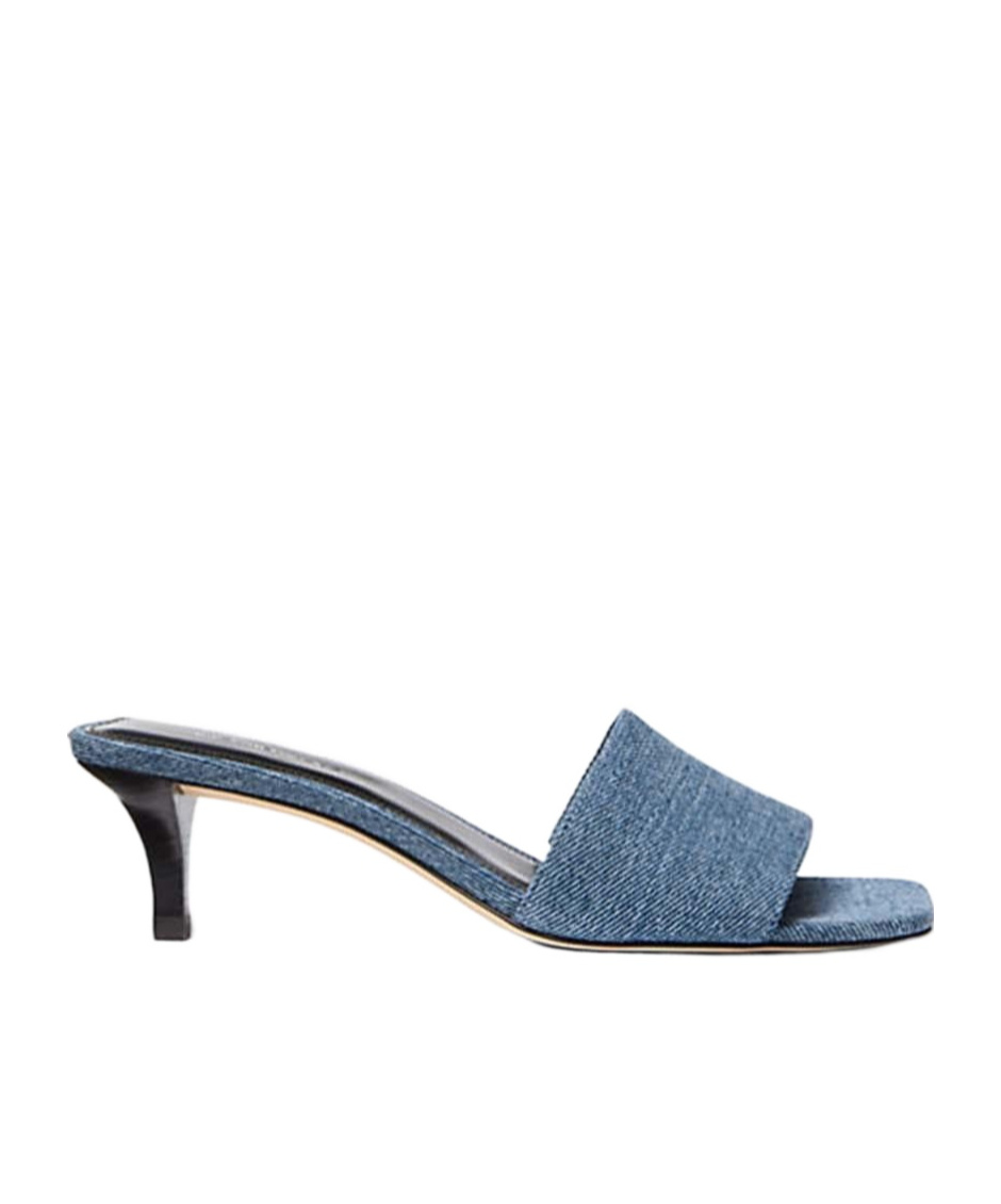Michael Kors Merriam Denim Kitten Heel Sandal In Blue