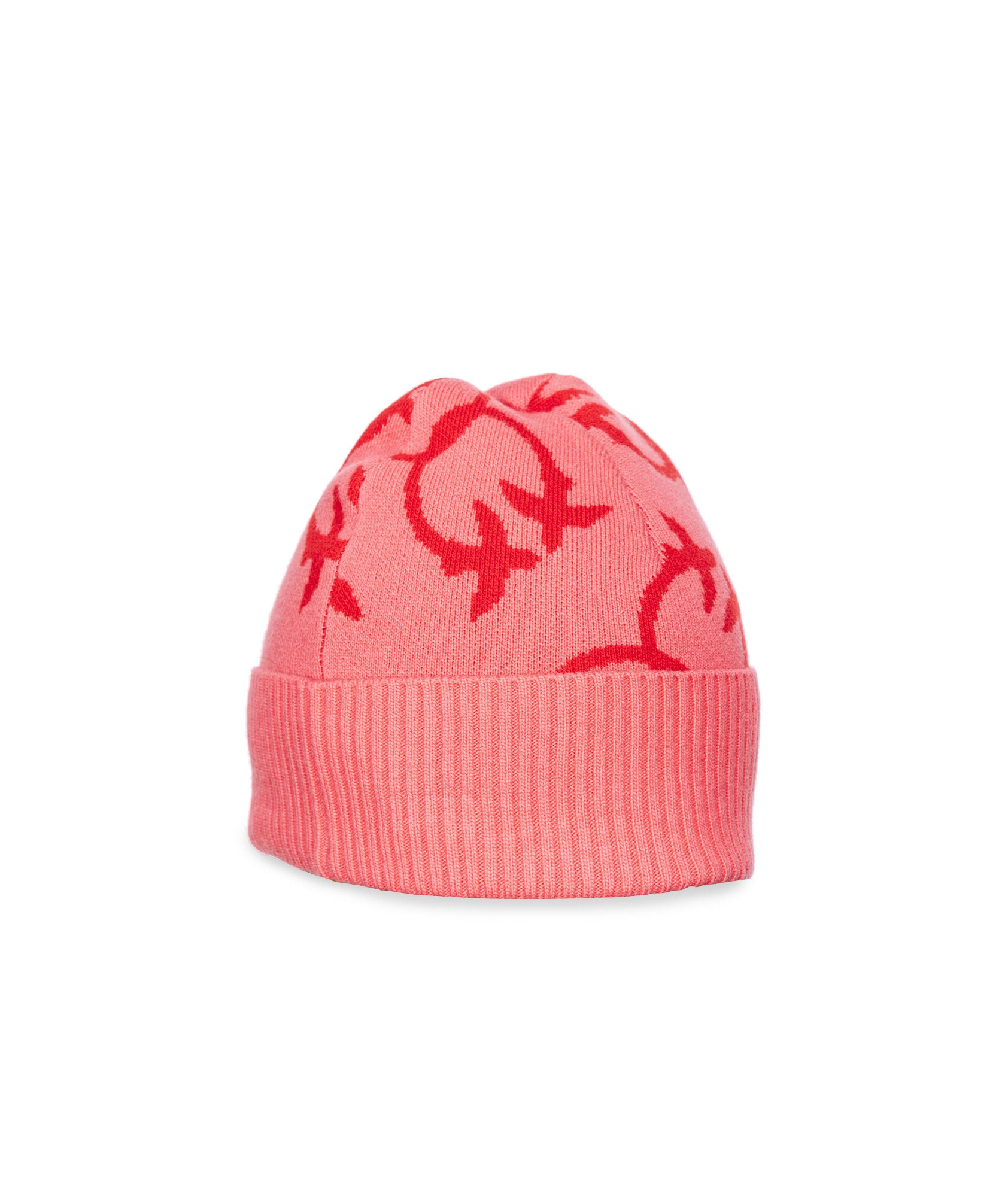 Pinko Logo-jacquard Beanie Hat In Pink
