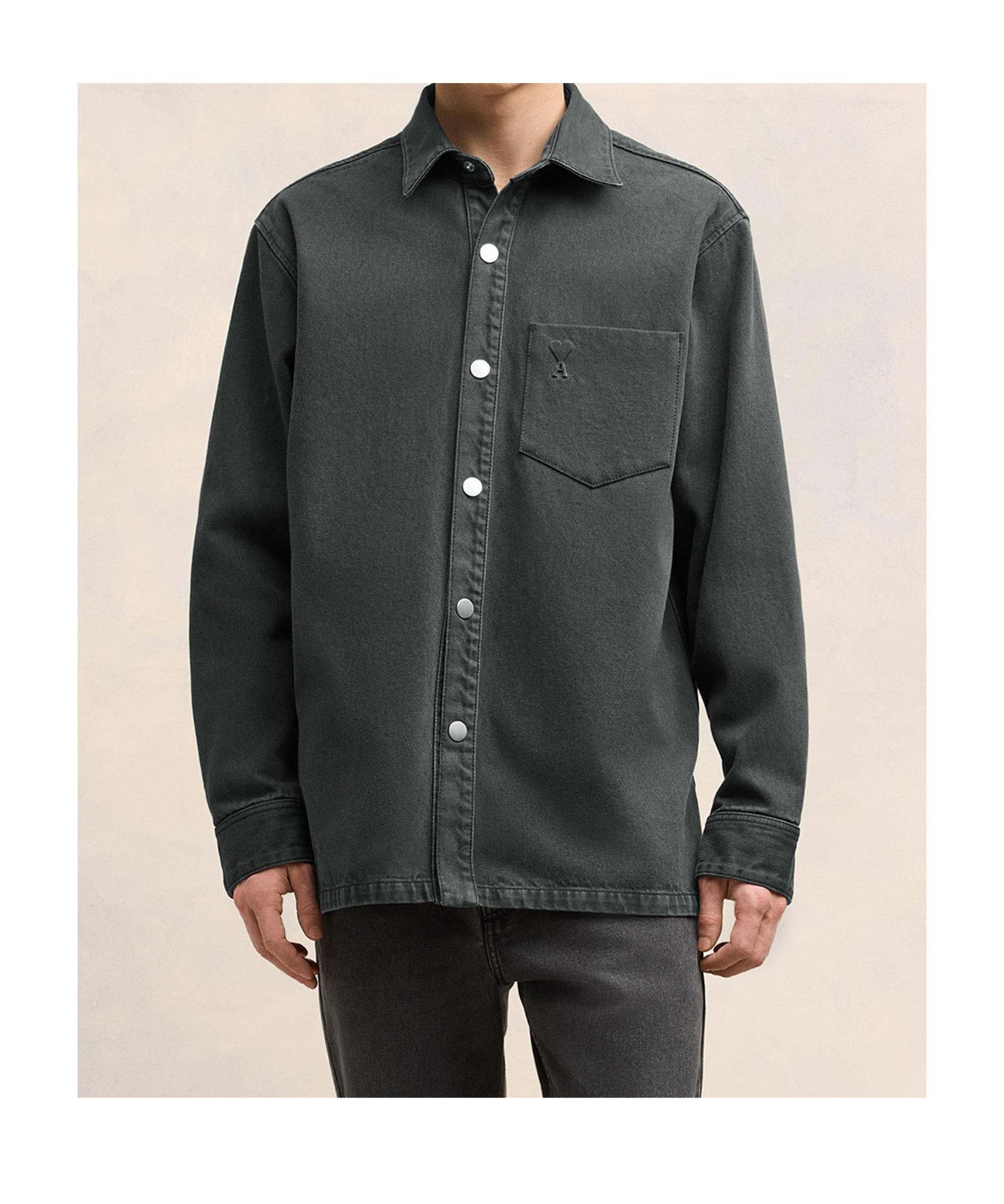 Ami Alexandre Mattiussi Ami Long-sleeved Button-up Jacket In Black