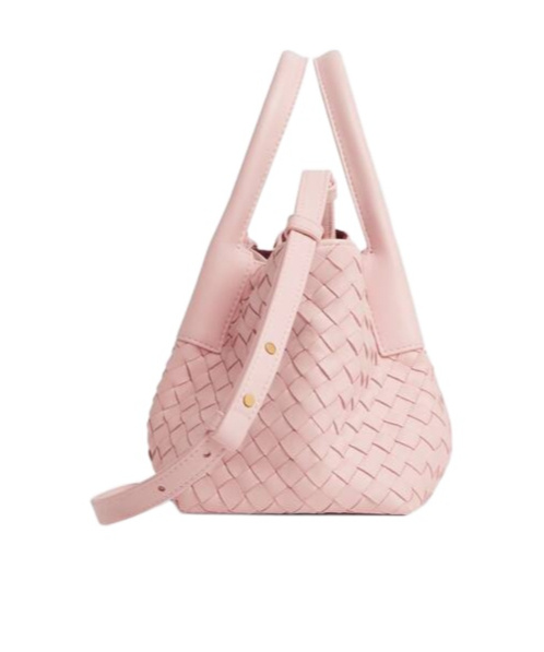 Bottega Veneta Pinacoteca Small Intrecciato Leather Tote Bag In Pink