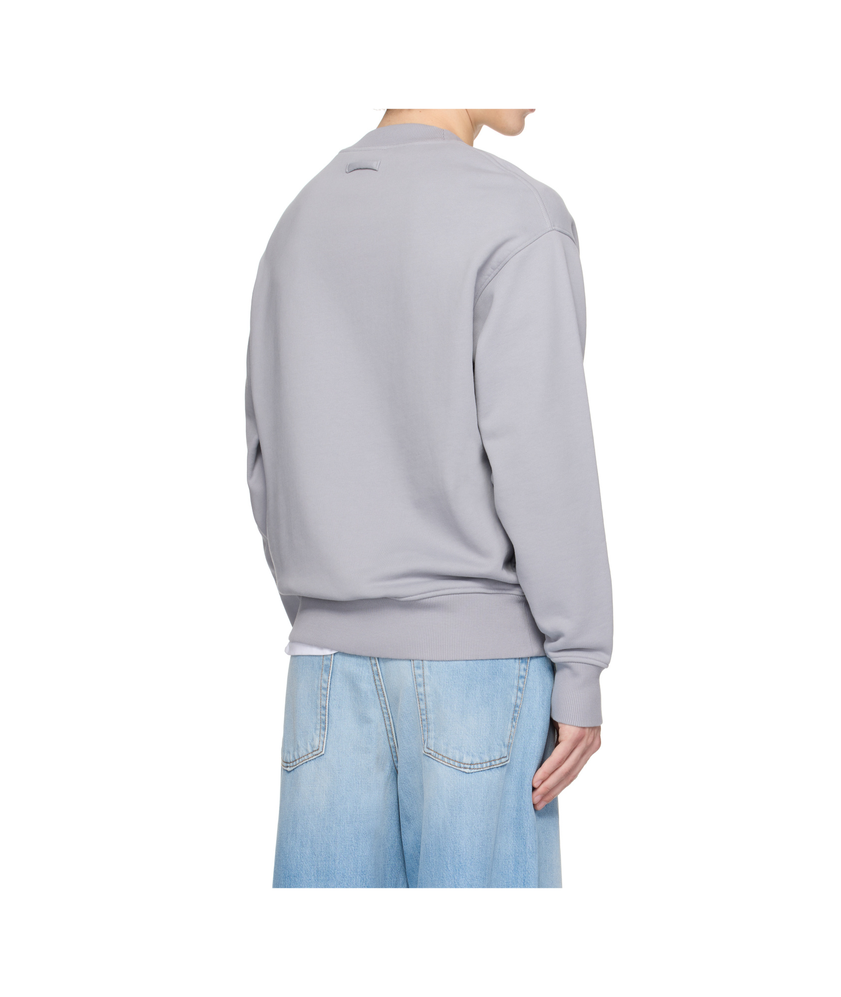 Jean Paul Gaultier Ssense Exclusive Gray Cotton Crew Printed Water Sweatshirt In Gray