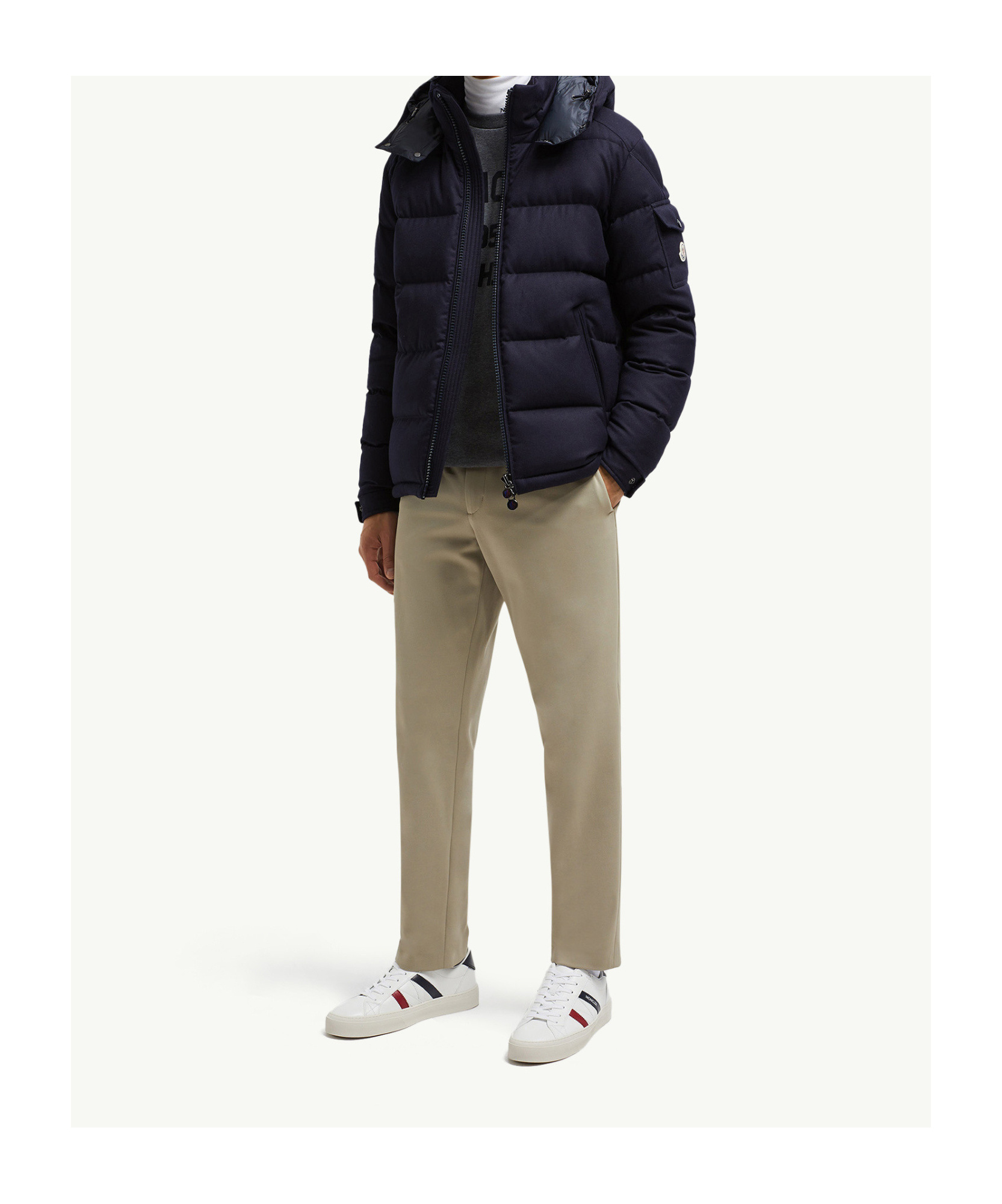 Moncler Men Montgenevre Virgin Wool Down Jacket In Blue