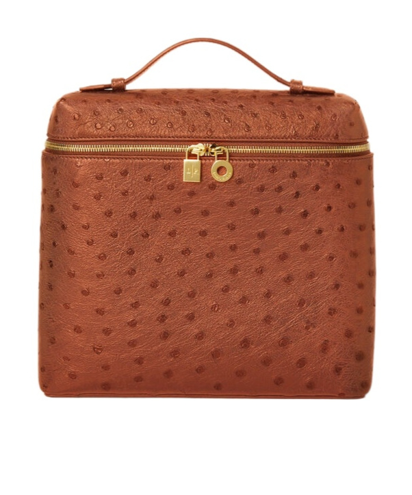 Loro Piana Signature Extra Pocket Backpack In Cognac/sun Gold