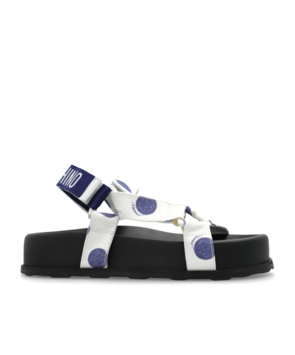 Moschino Platform Sandals In Black