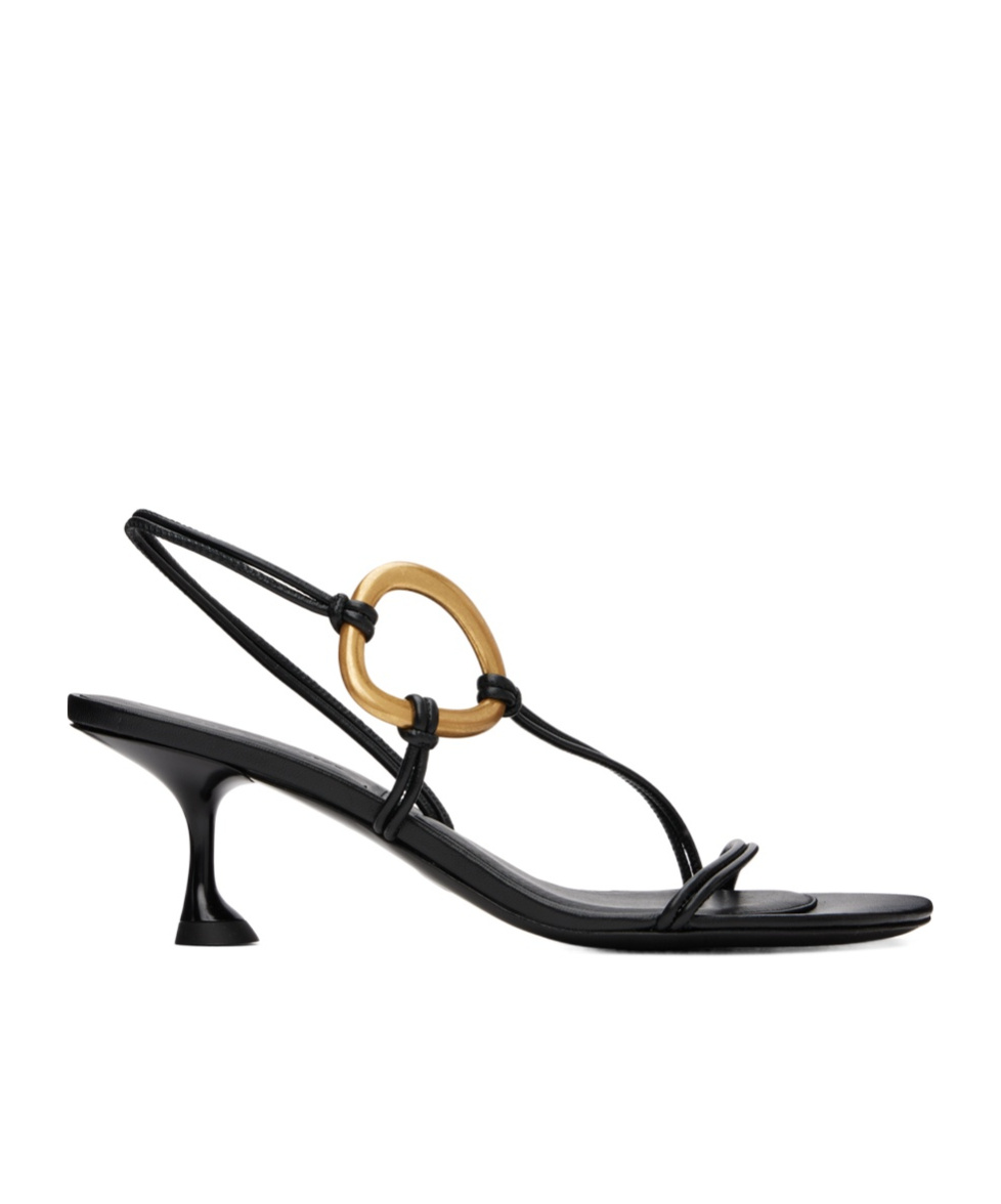 Proenza Schouler Hoop Slingbac Open-toed Heels Sandals In Black