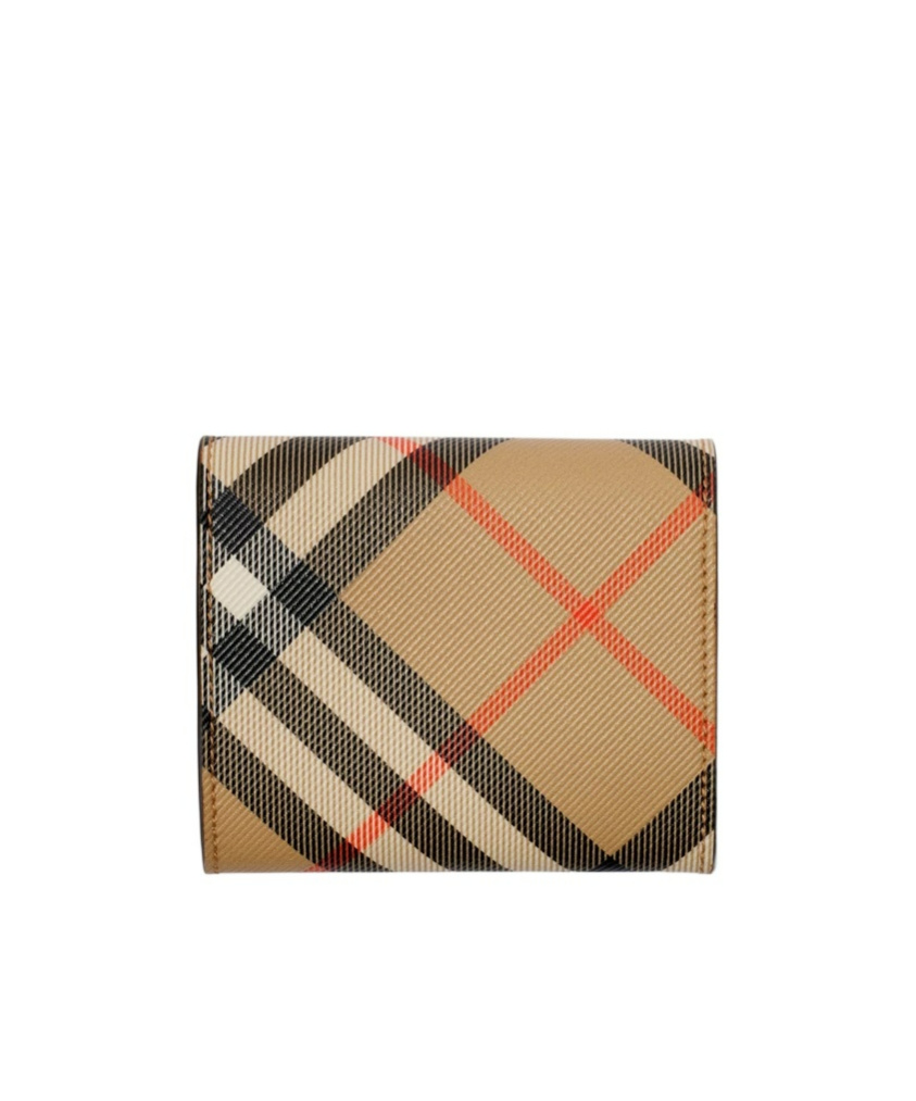 Burberry Vintage-check Wallet In Black