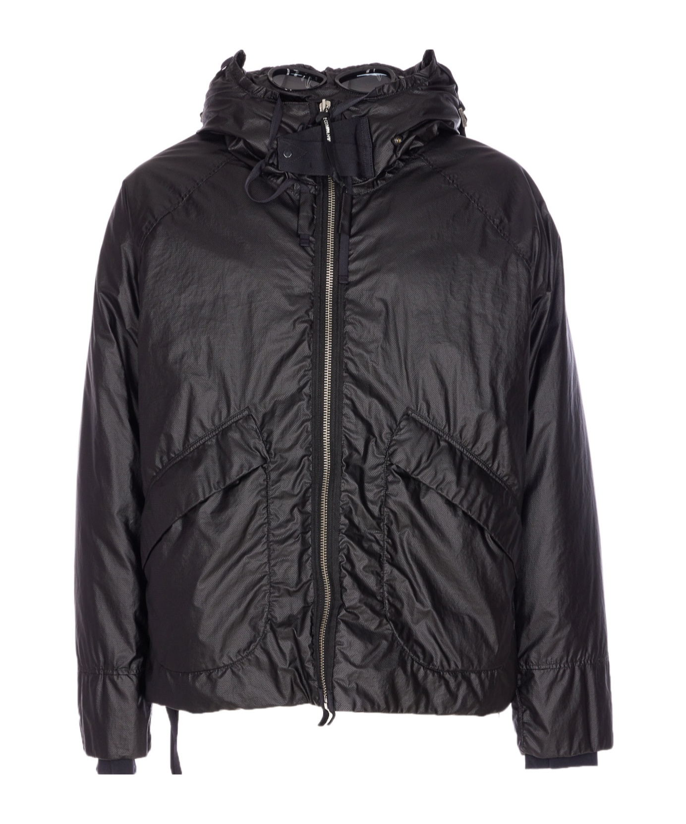 C.p. Company Long Sleeve Padded Outerwear Jacket In Black