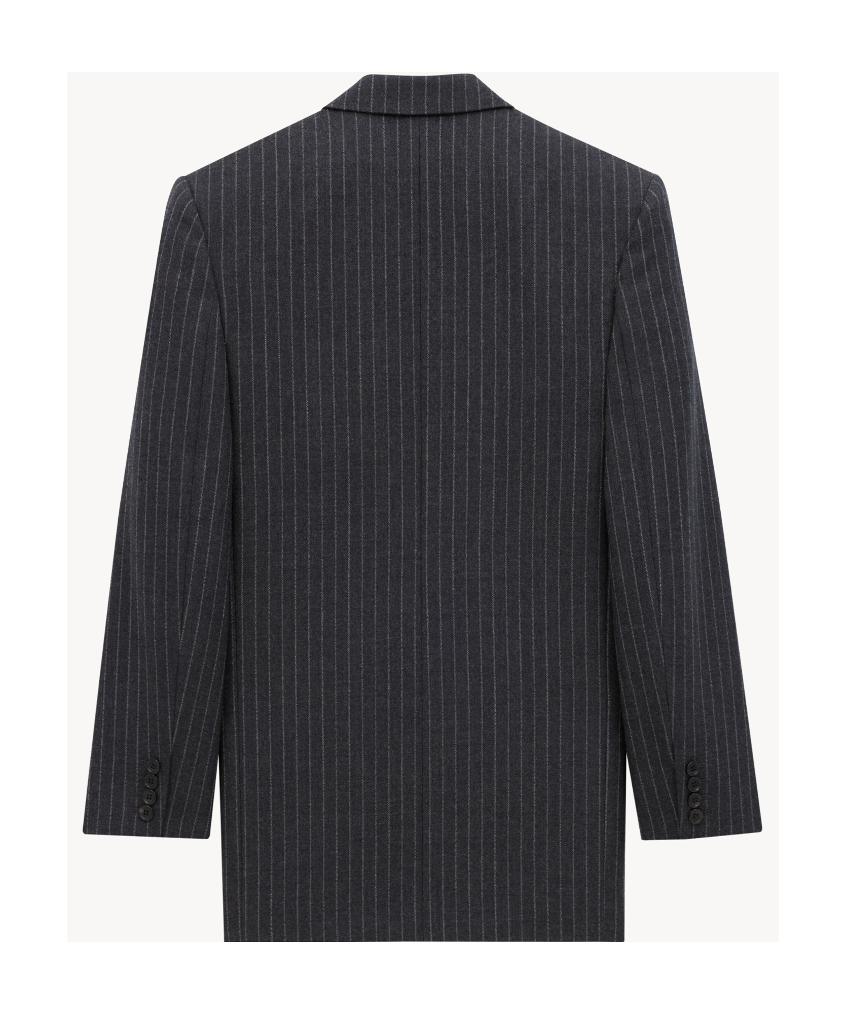 Saint Laurent Virgin Wool Pinstripe Blazer In Black