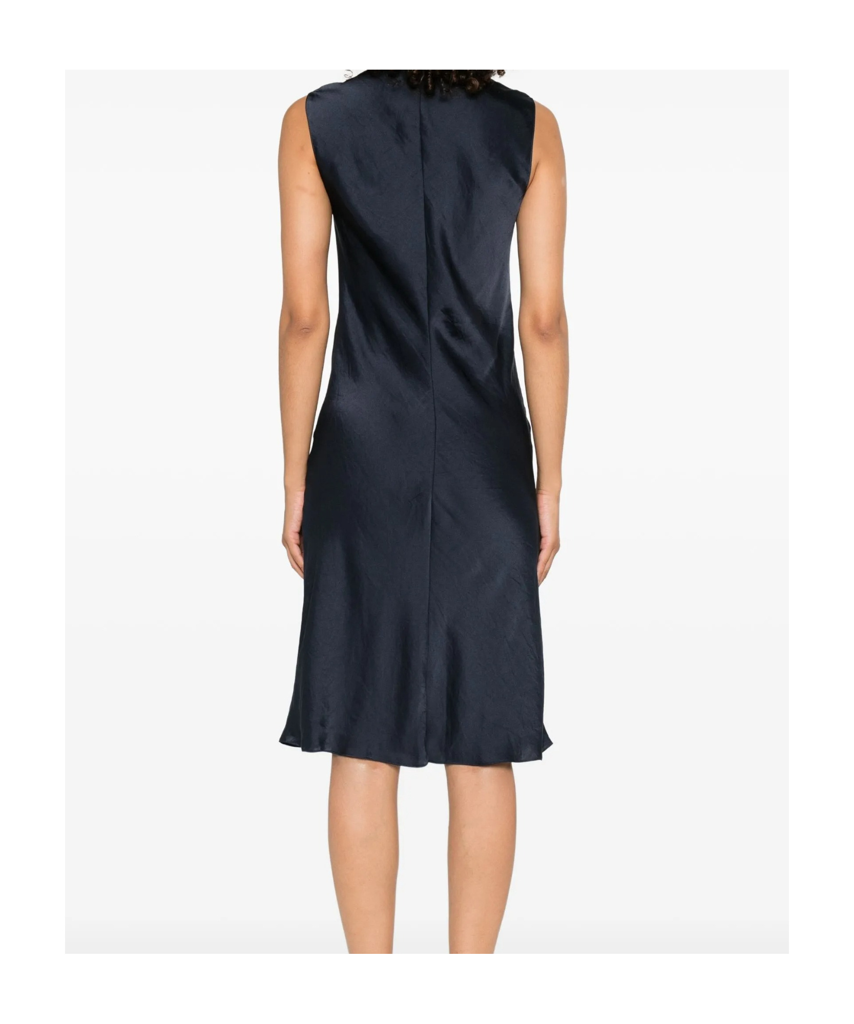 Theory Twist Scoop Midi Dress In Blue