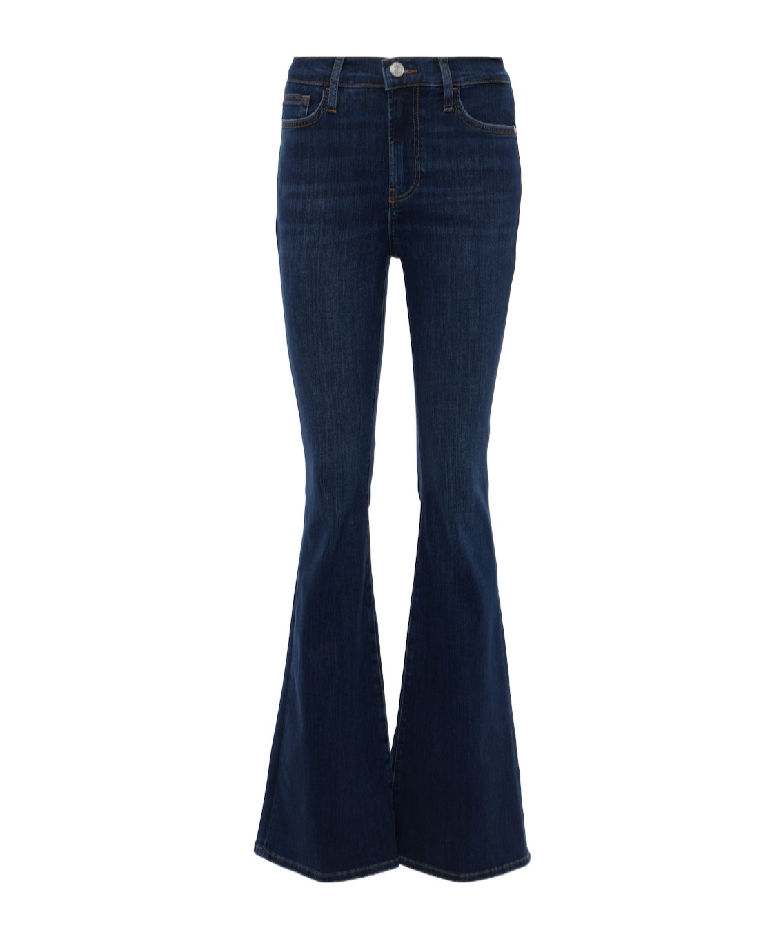 Frame High-waisted Flared Jeans In Multi
