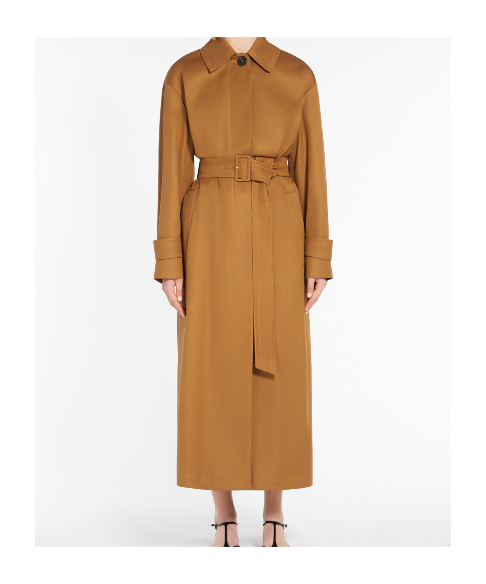 Max Mara Long-sleeved Windbreaker In Brown