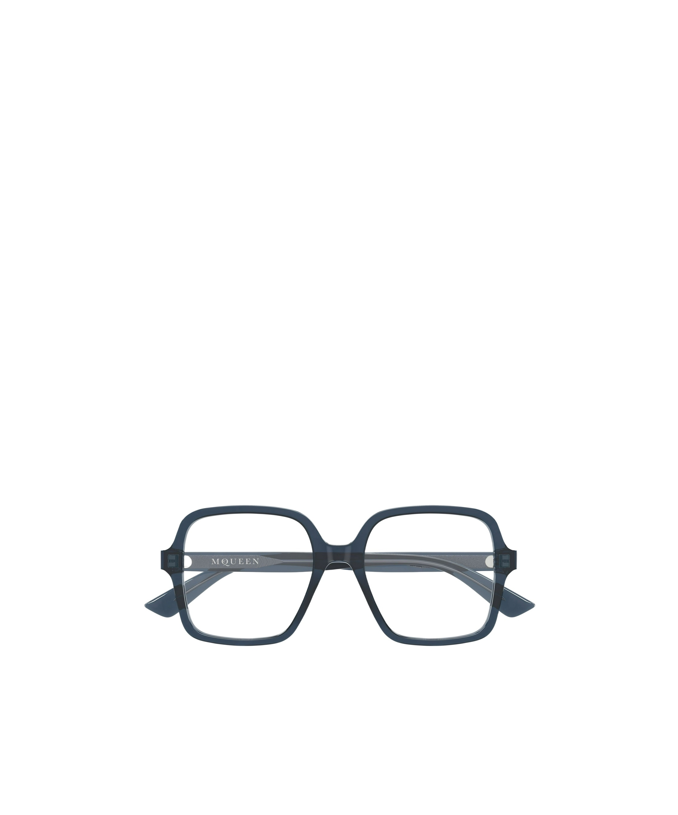 Alexander Mcqueen Eyewear Oversized Square Frame Glasses In Blue