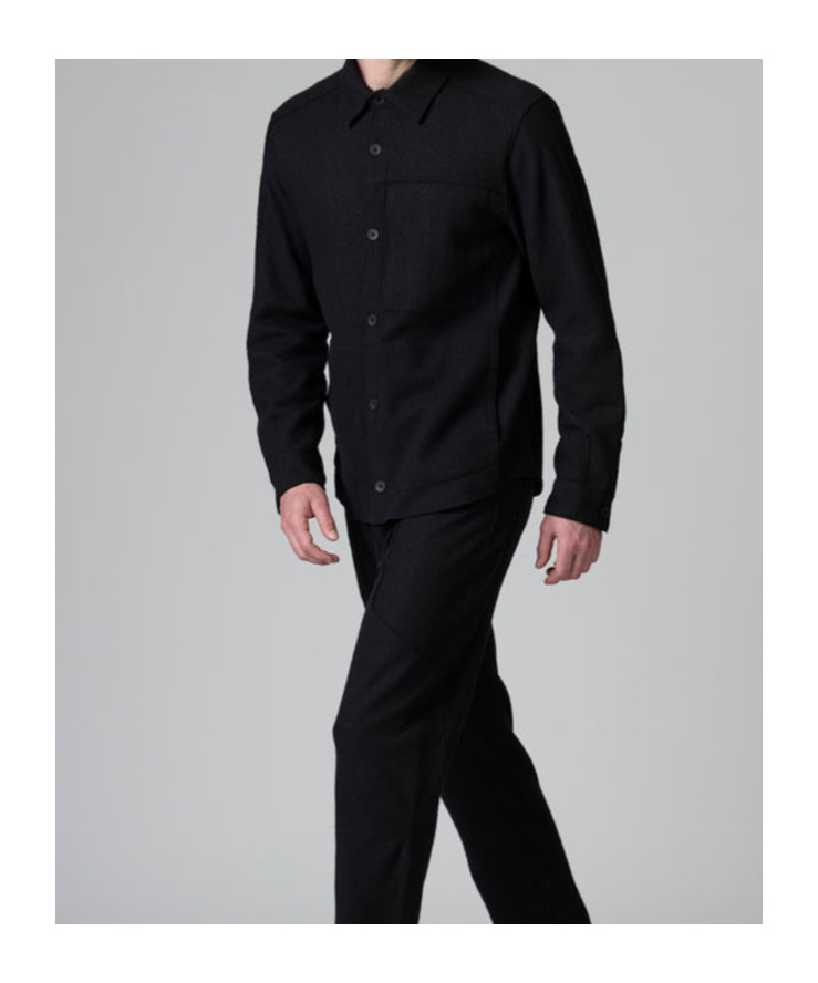 Transit Virgin Wool Shirt Jacket In Black