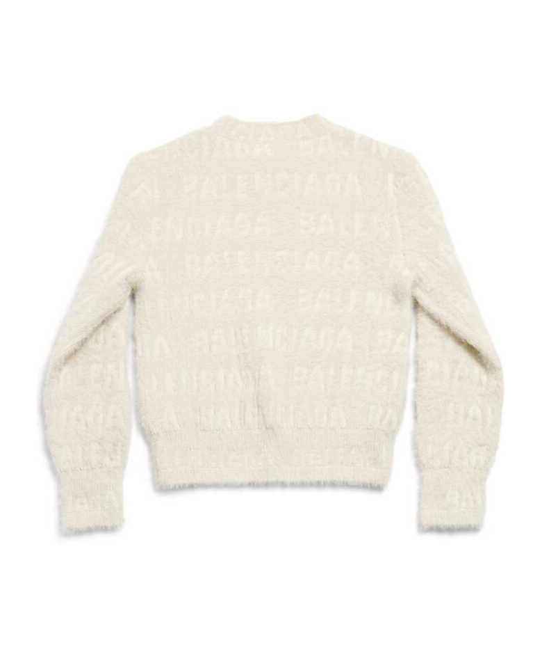 Balenciaga Full Plush Sweater In White