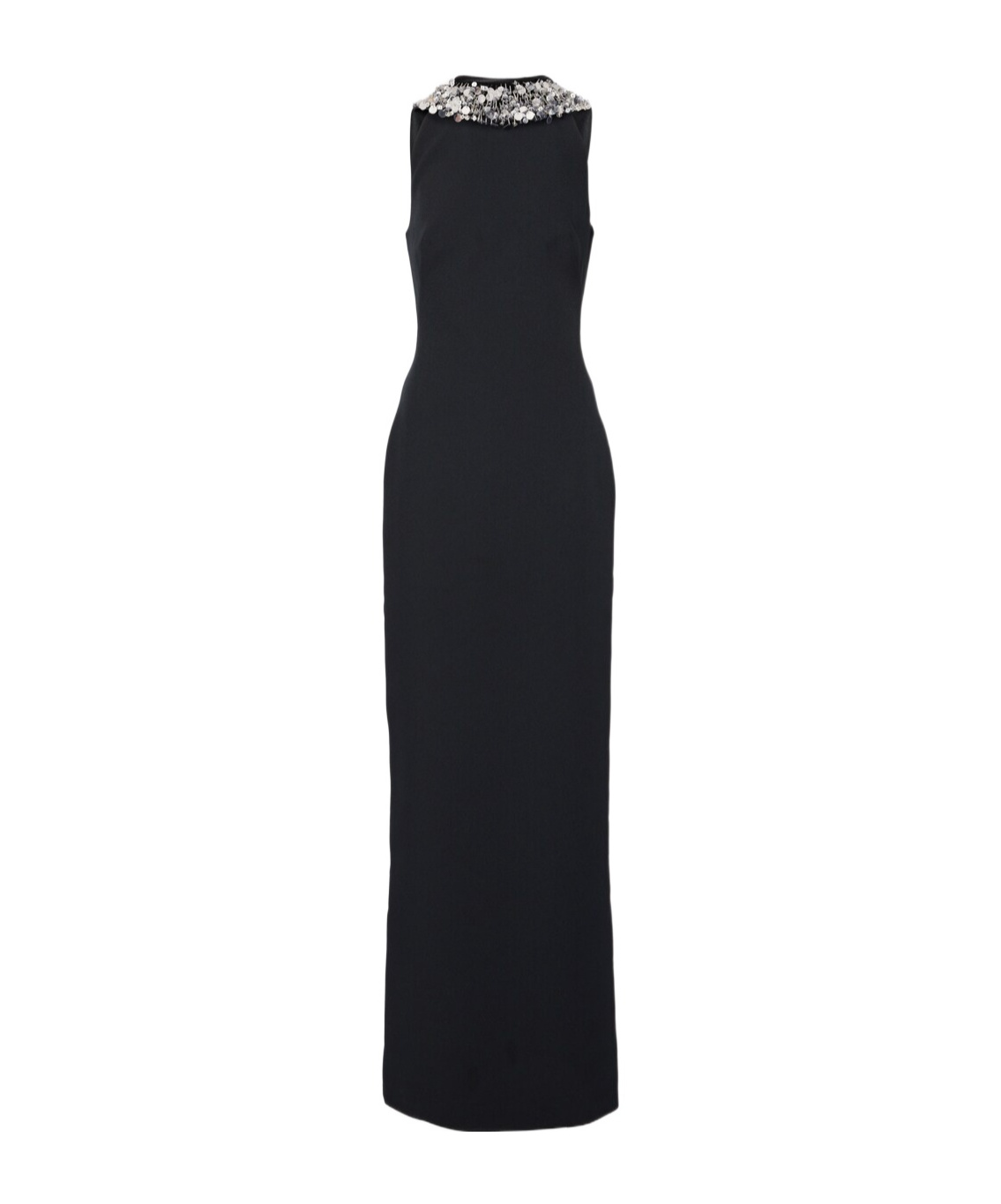Safiyaa London Holli Embellished Crepe And Satin Gown In Black