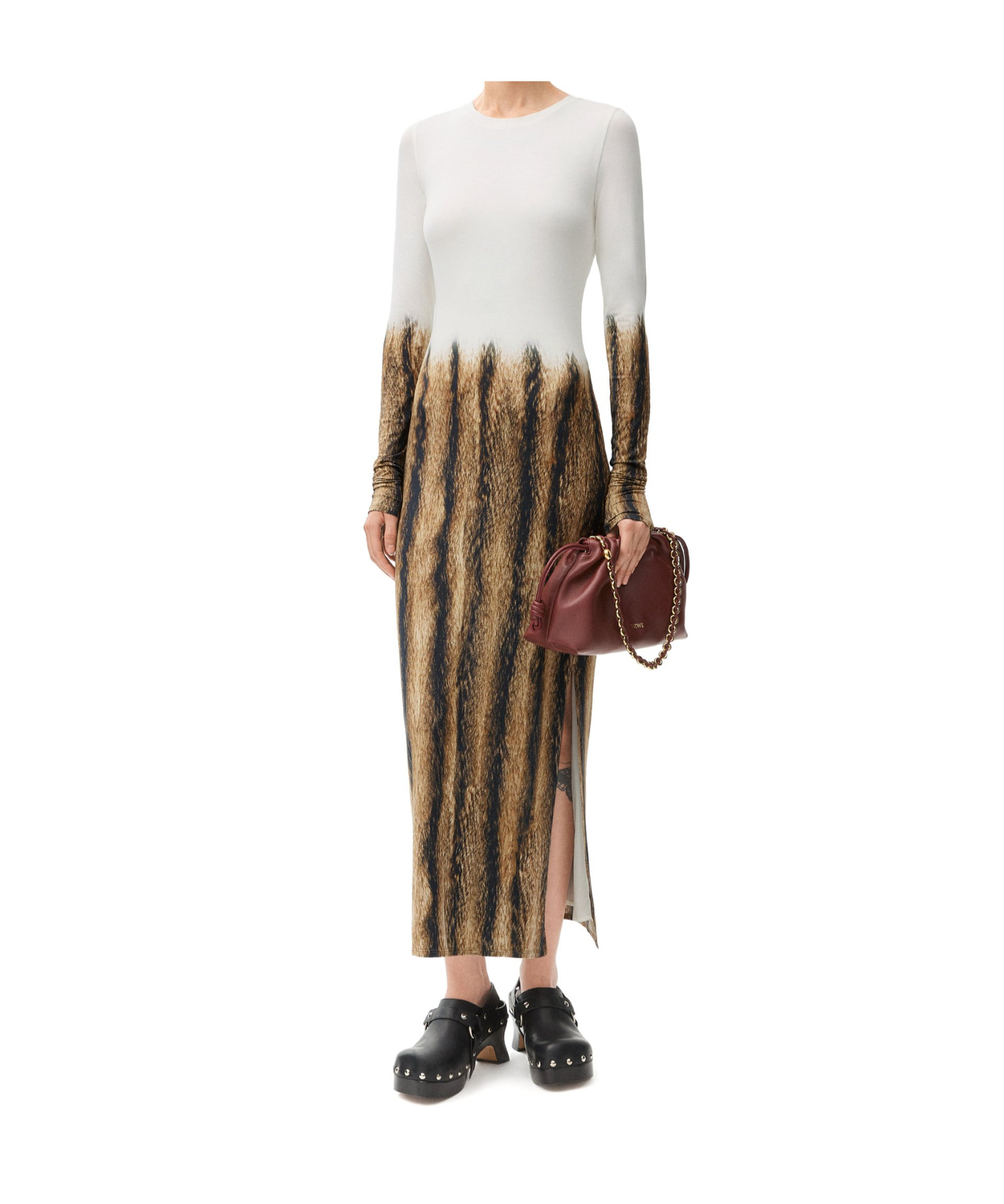 Loewe Long-sleeved Dress In White