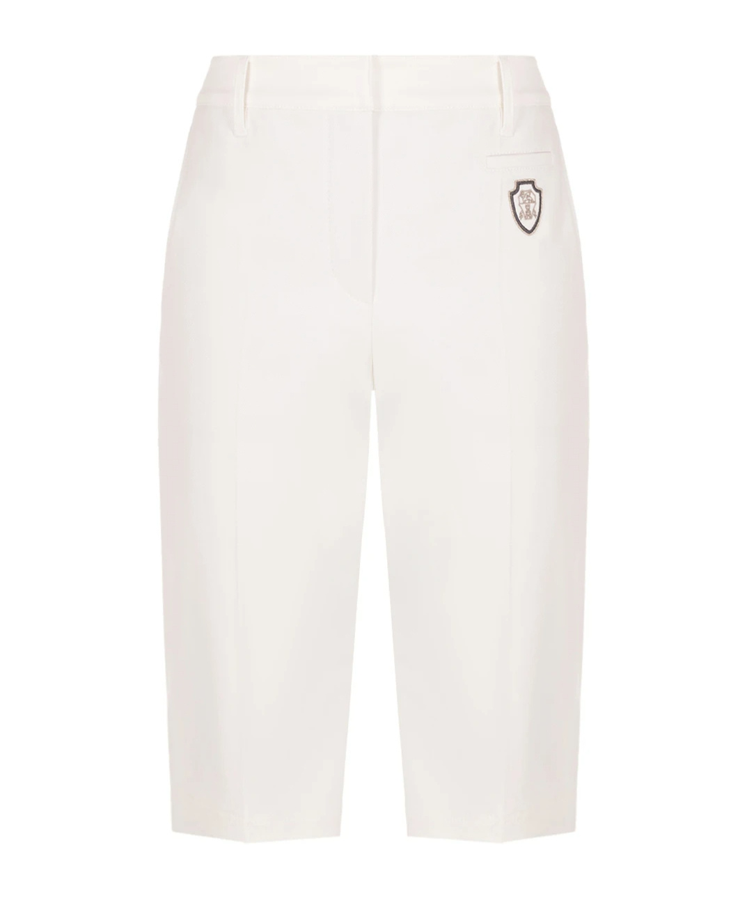 Brunello Cucinelli Belt Loop Shorts In White