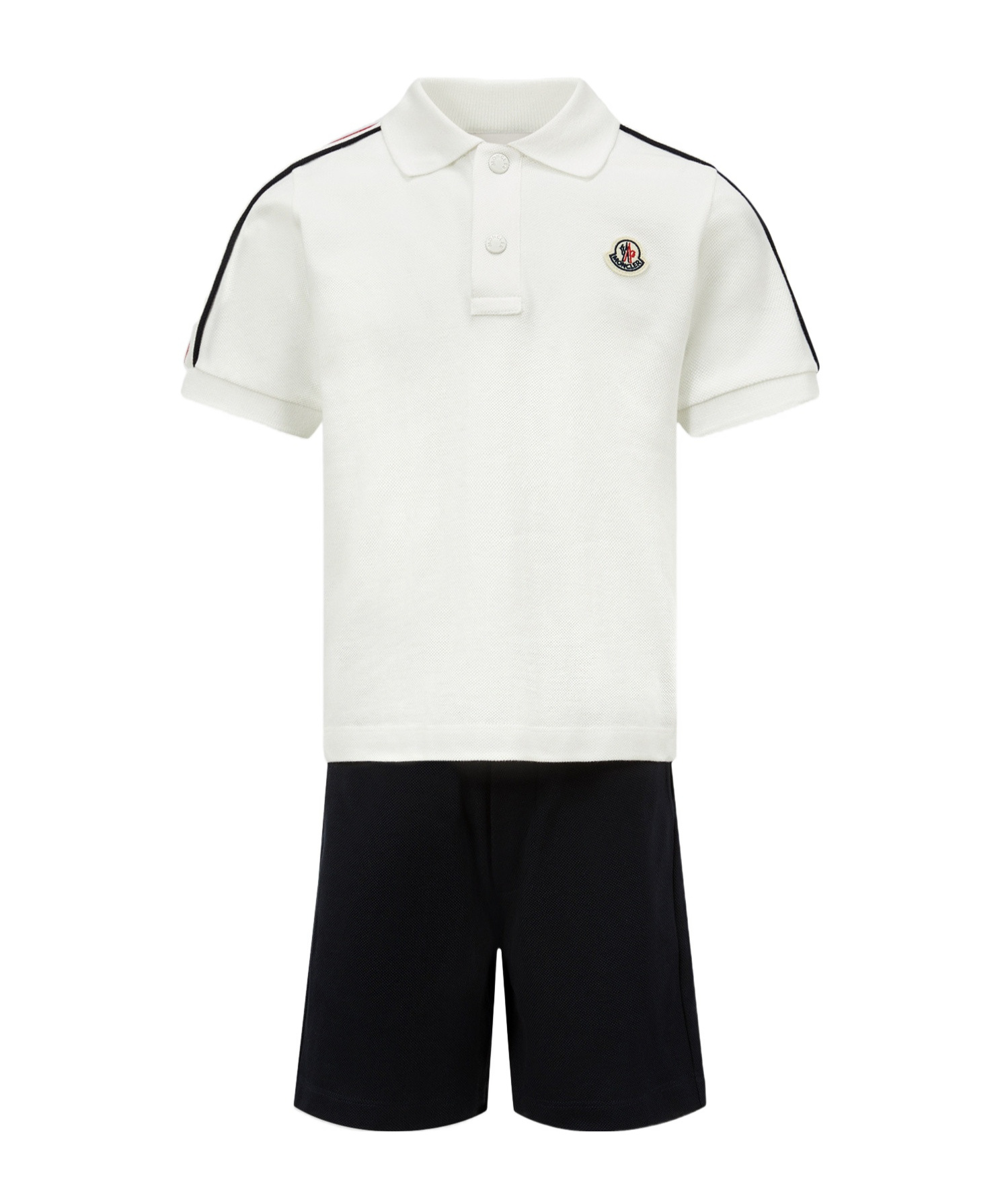 Moncler Short-sleeved Polo Shirt Set In White