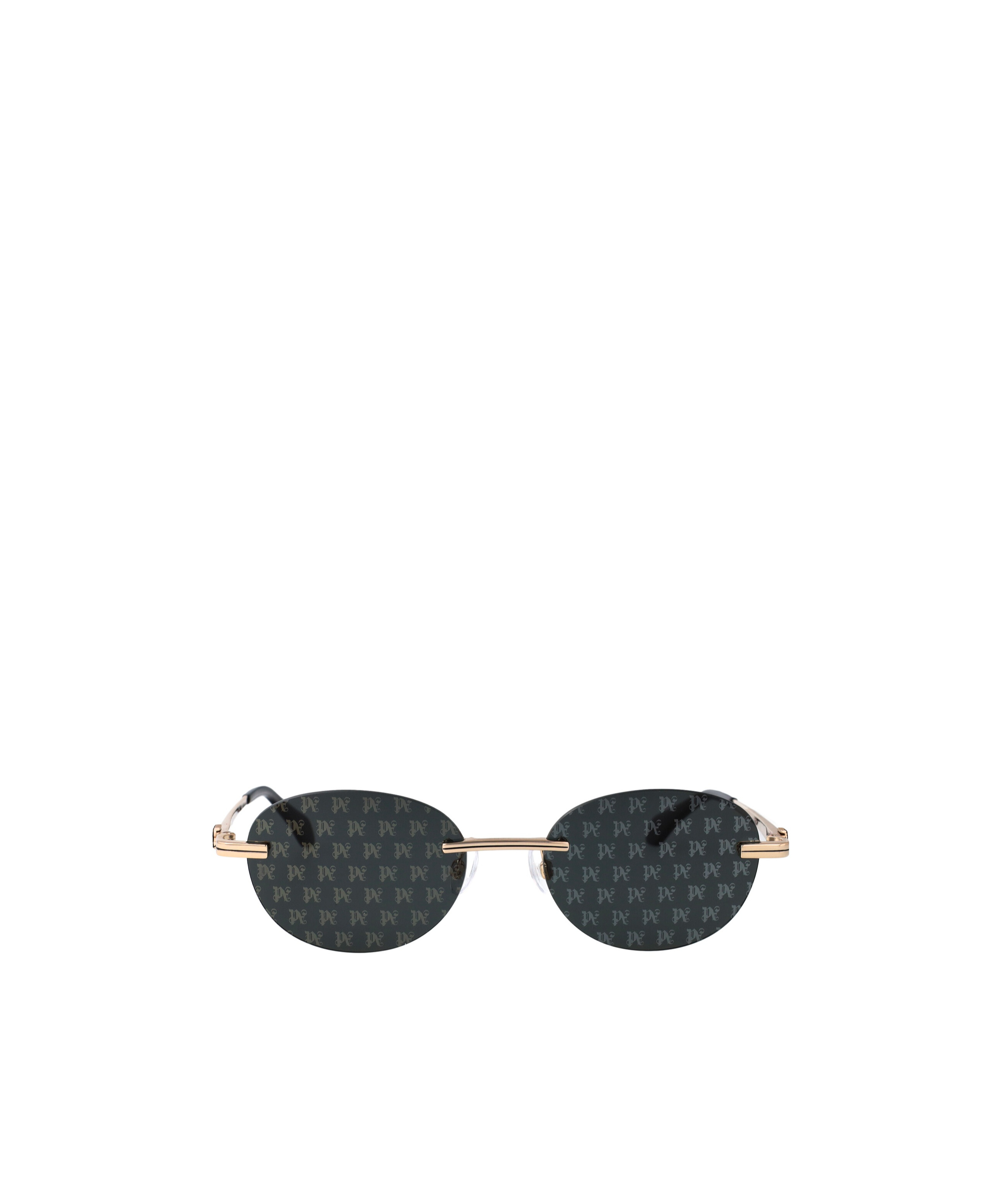 Palm Angels Geometric Sunglasses In Gold-tone
