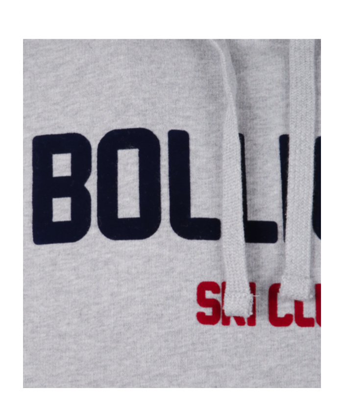 Mc2 Saint Barth Grey Cotton Print Hoodie In Gray