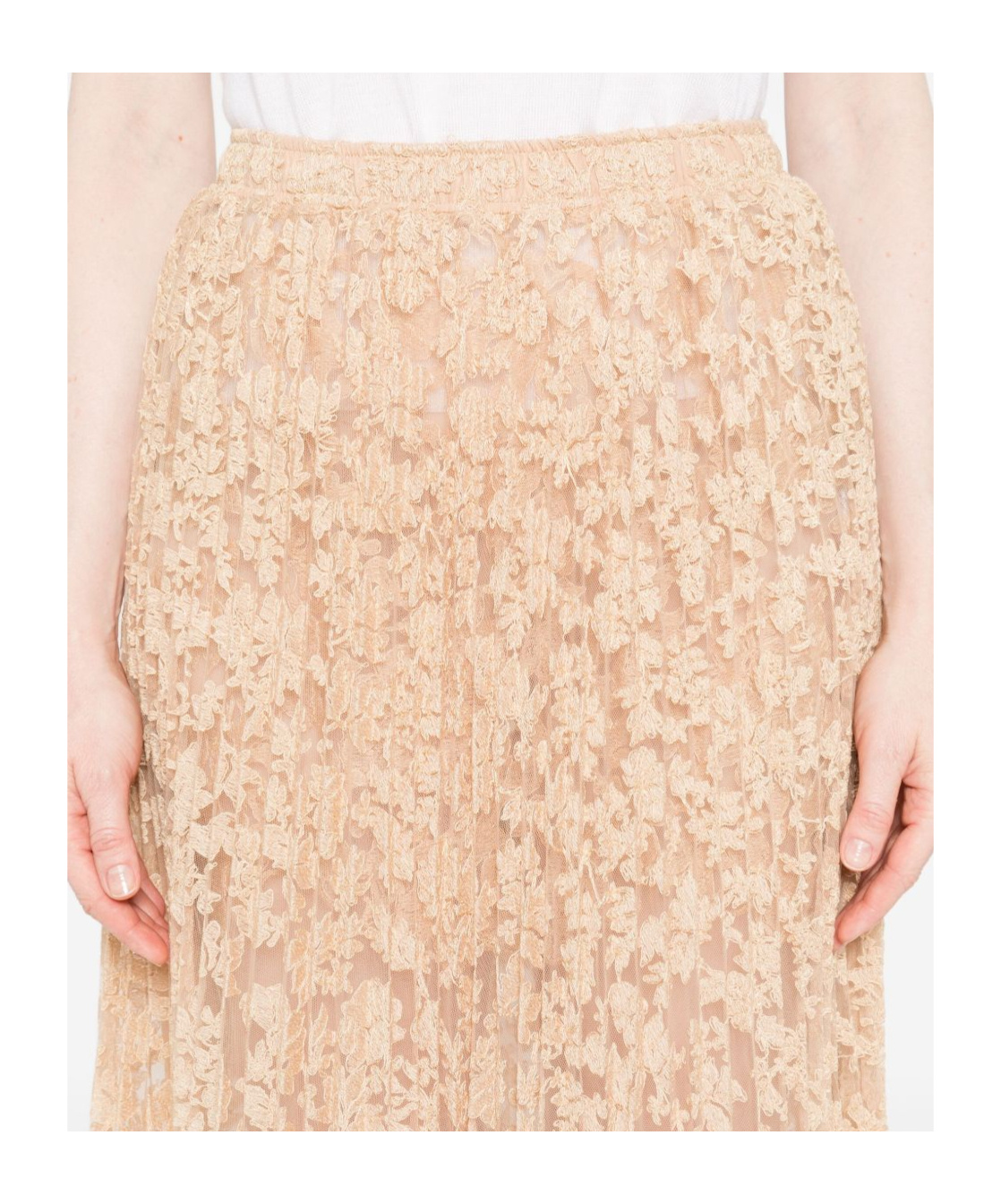 Ermanno Scervino Beige Elegance In Skirt In Neutral