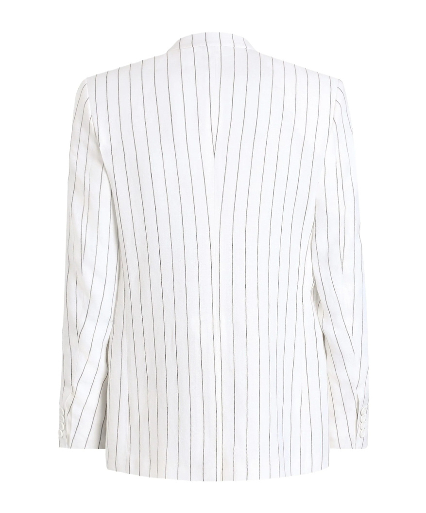 Dolce & Gabbana Pinstriped Blazer In White