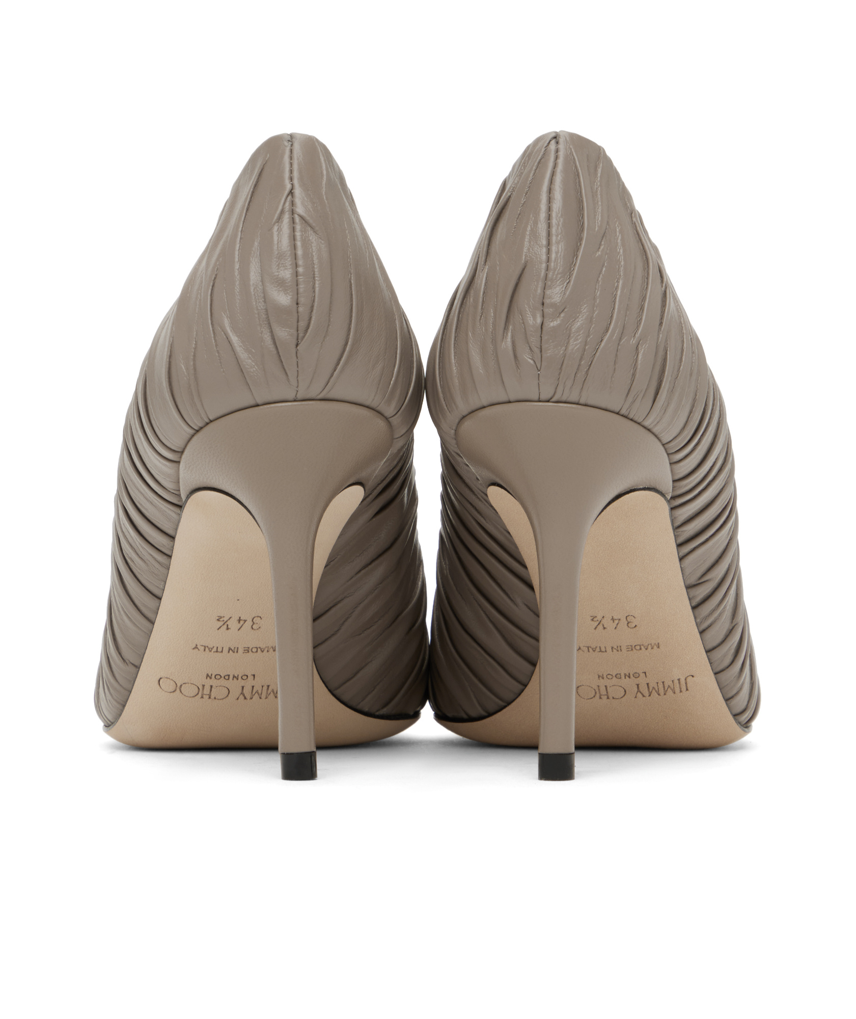 Jimmy Choo Taupe Love 85 Heels In Gray
