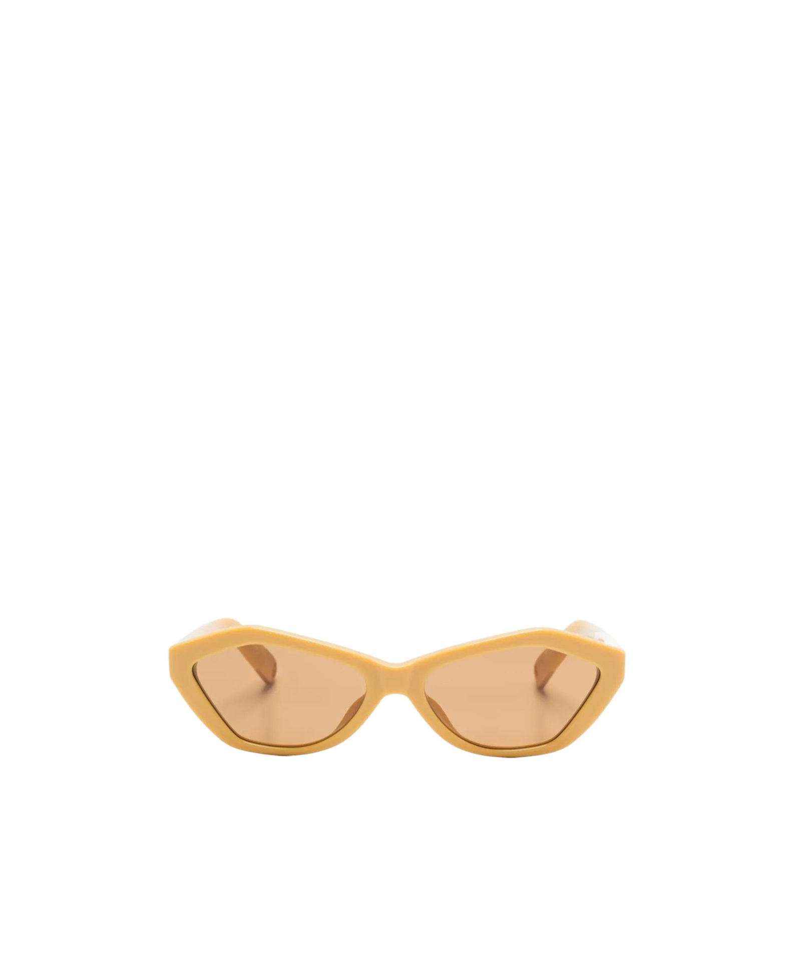 Linda Farrow X Jacquemus Geometric-frame Sunglasses In Orange