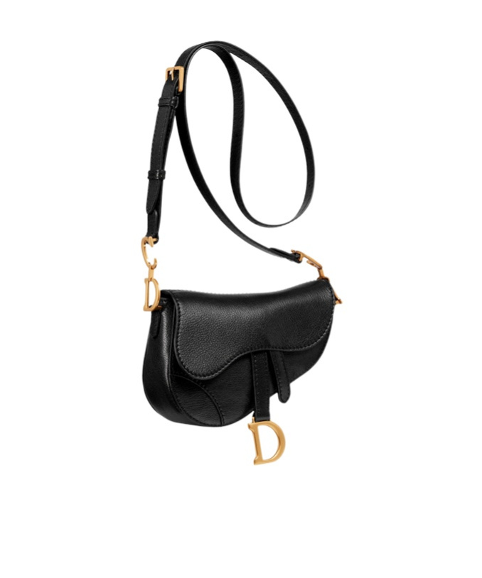 Dior Mini Saddle Shoulder Bag In Black
