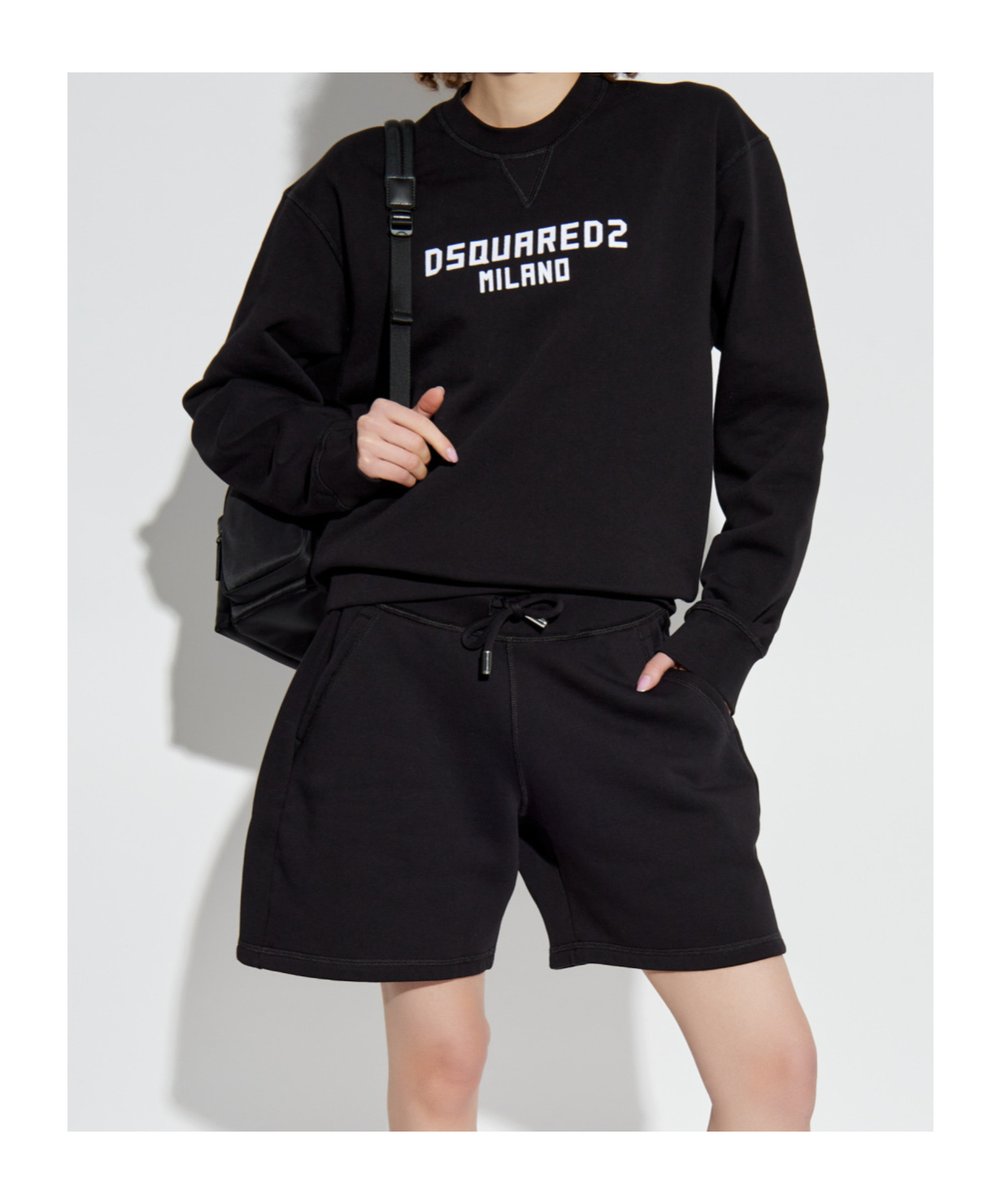 Dsquared2 Black Cotton Sweatshirt In Black