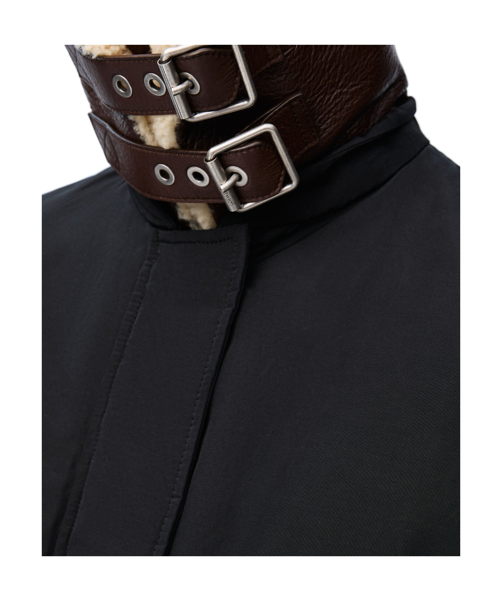 Loewe Drawstring Hem Puffer Jacket In Black