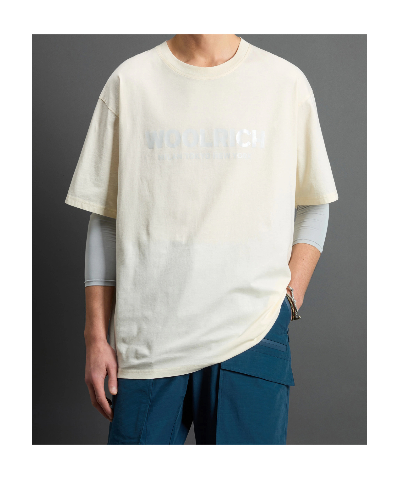 Woolrich Pure Cotton T-shirt With Logo By Todd Snyder In White