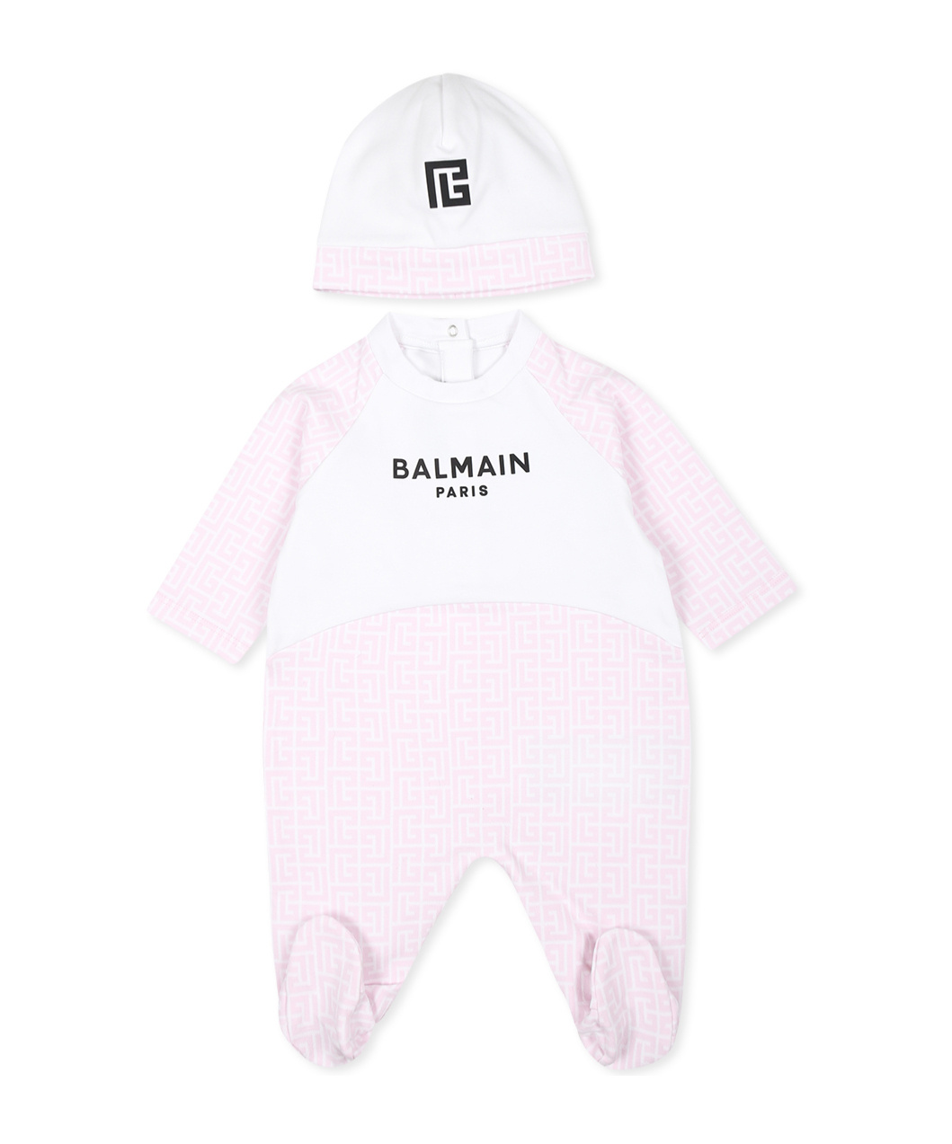 Balmain Logo-print Cotton-blend Pajama Set In White