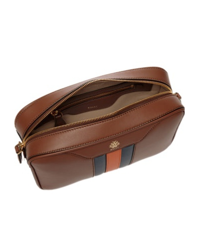 Bally Beckett Crossbody Bag In Brown Leather