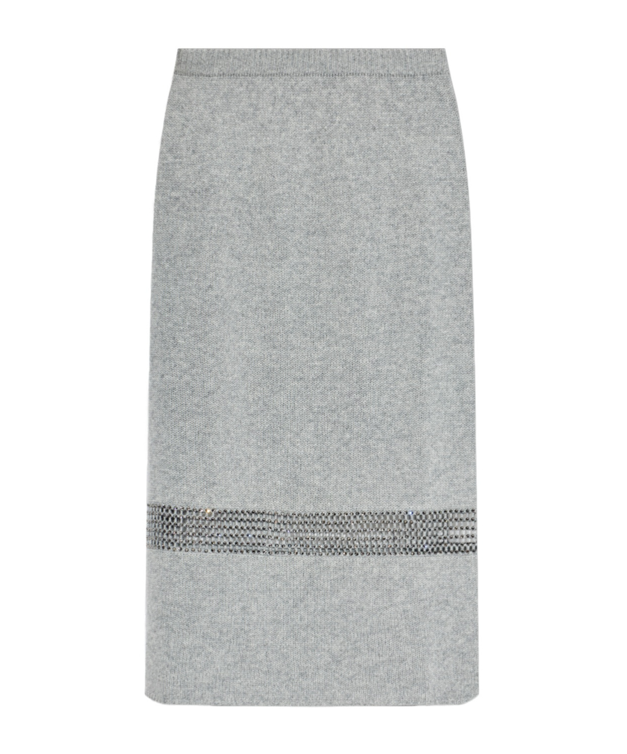 Fabiana Filippi Knitted Design Midi Skirt In Gray