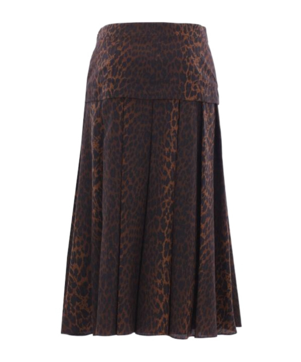 Balenciaga Godet-panelled Silk-crepe Midi Skirt In Multi