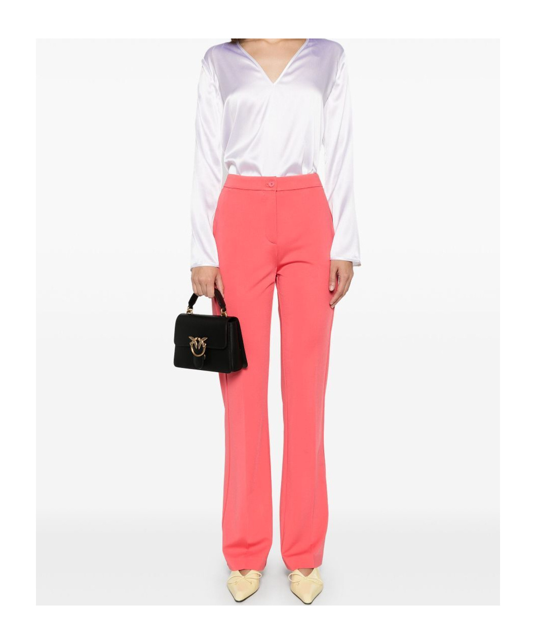 Pinko Straight-leg Trousers In Pink