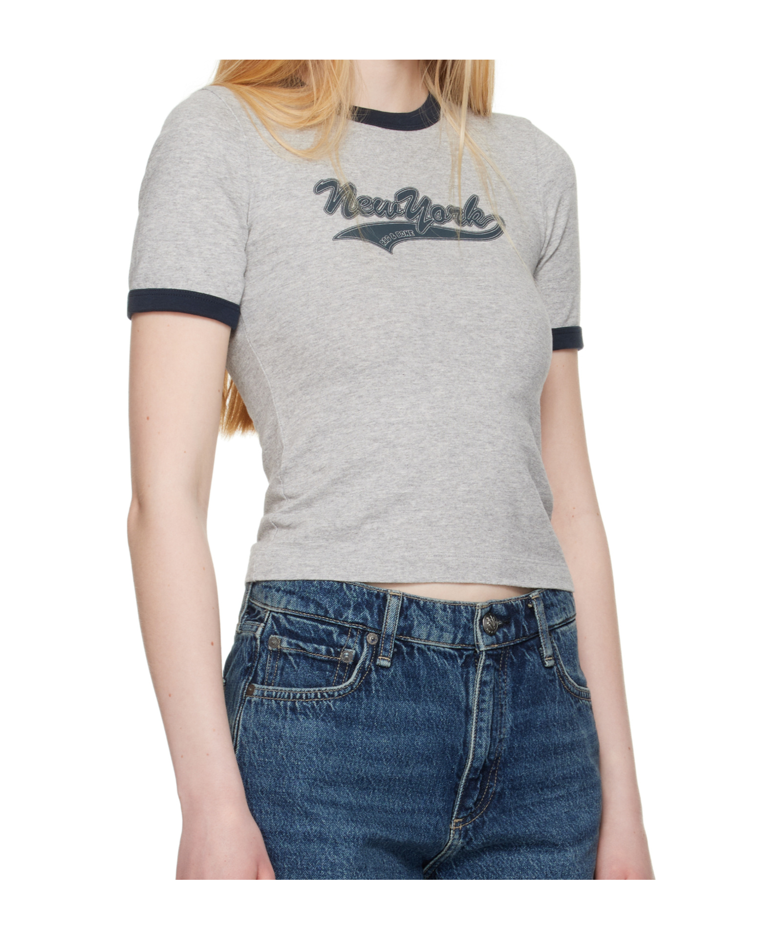Rag & Bone Gray Mica Ringer T-shirt