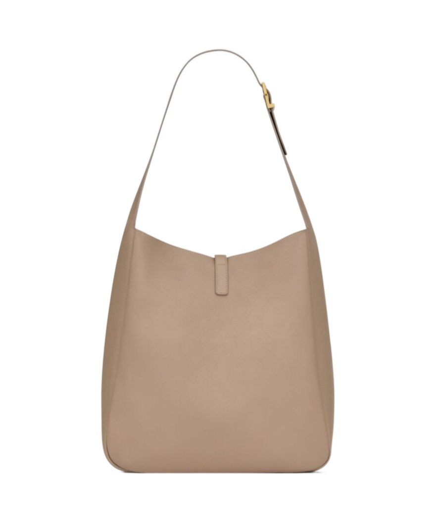 Saint Laurent Le 5 À 7 Supple Large In Smooth Leather In Dark Gray