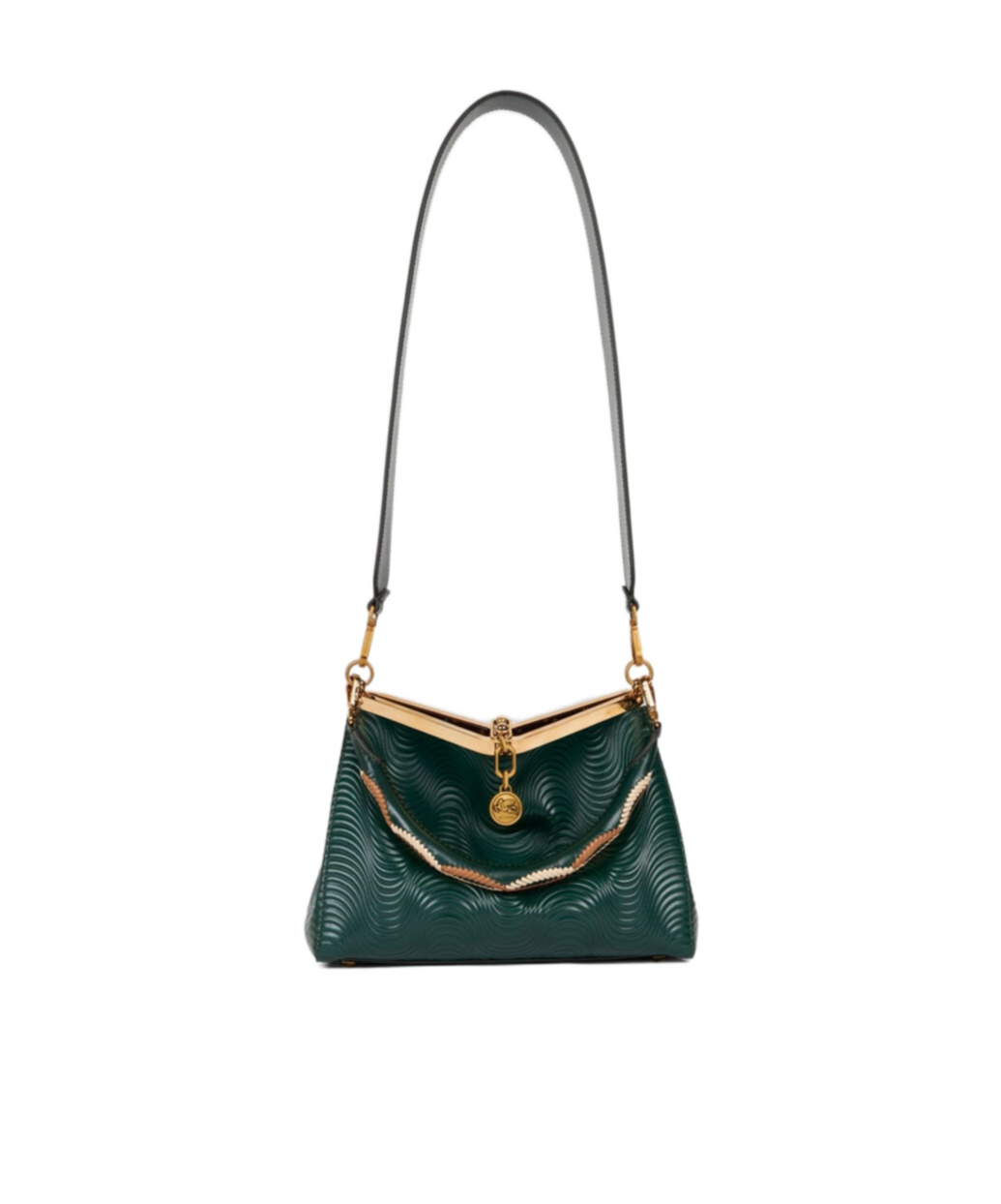 Etro Medium Vela Bag With Wavy Motif And Clutch