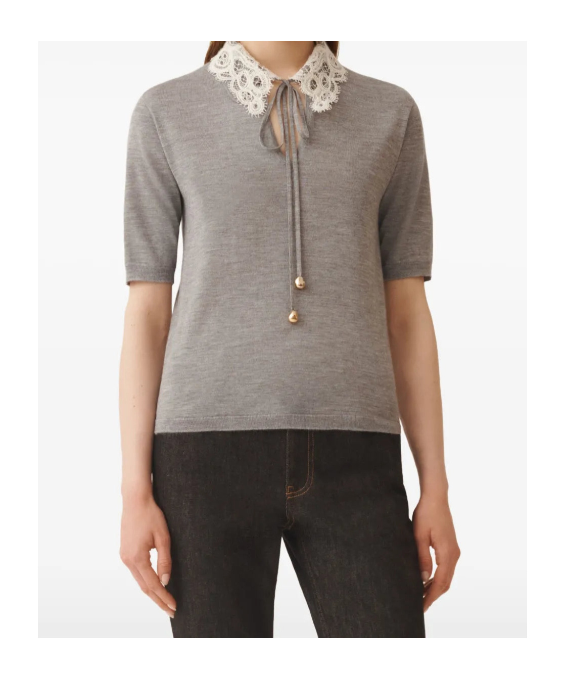Fabiana Filippi Short-sleeved T-shirt In Gray