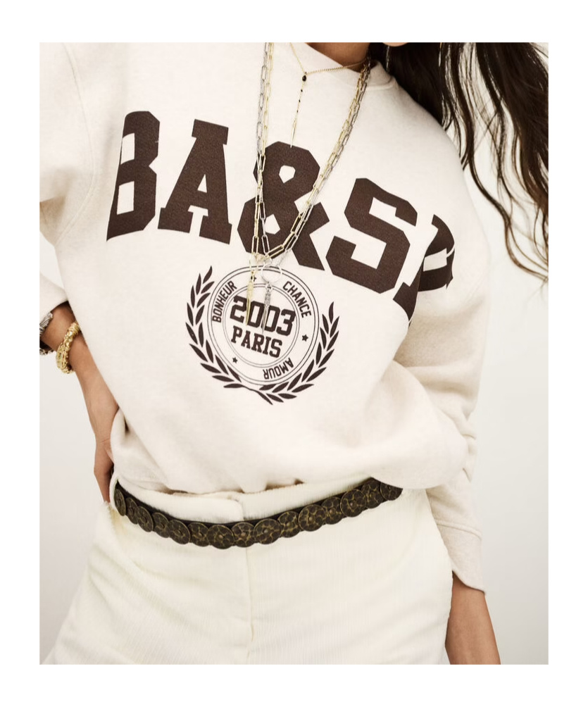 Bash Logo Crewneck Sweatshirt In White