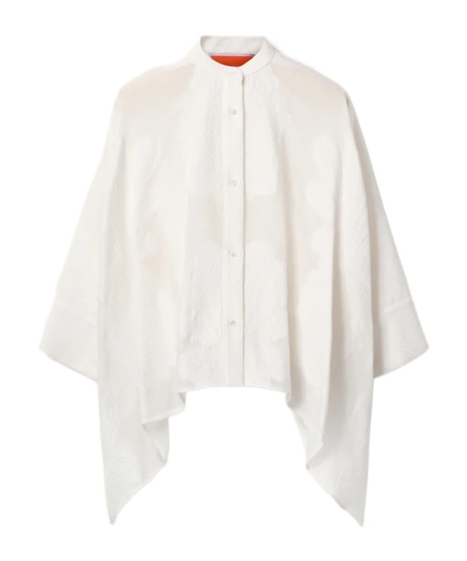 La Doublej Foulard Asymmetric Shirt In White