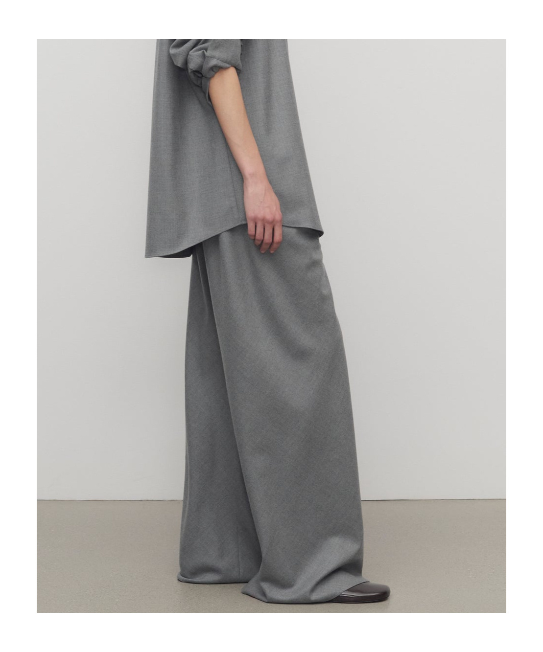 The Row Gala Virgin Wool Trousers In Gray