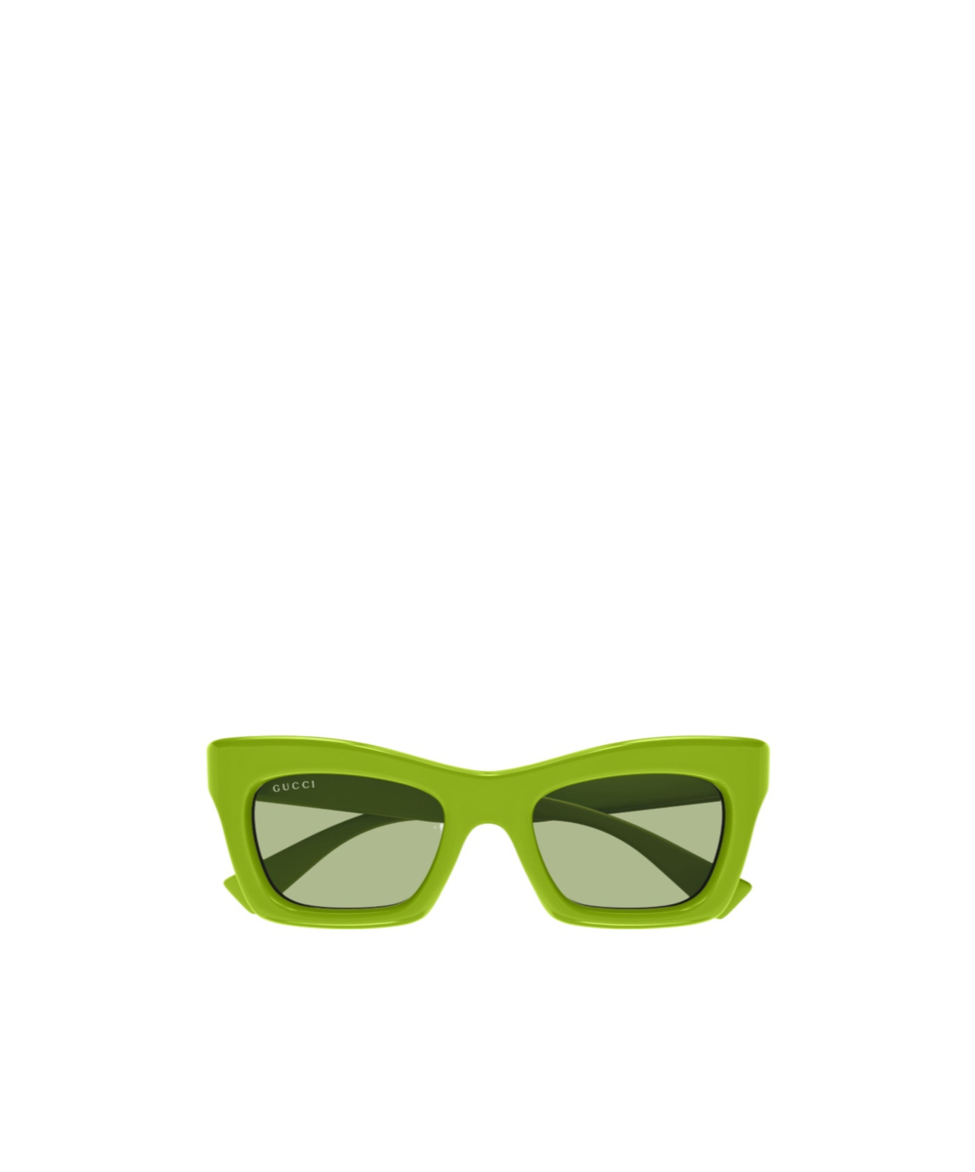 Gucci Rectangle-frame Sunglasses In Green