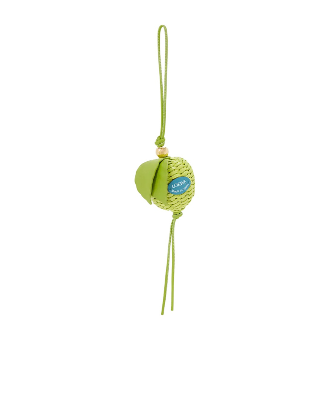 Loewe Apple Leather Charm In Green