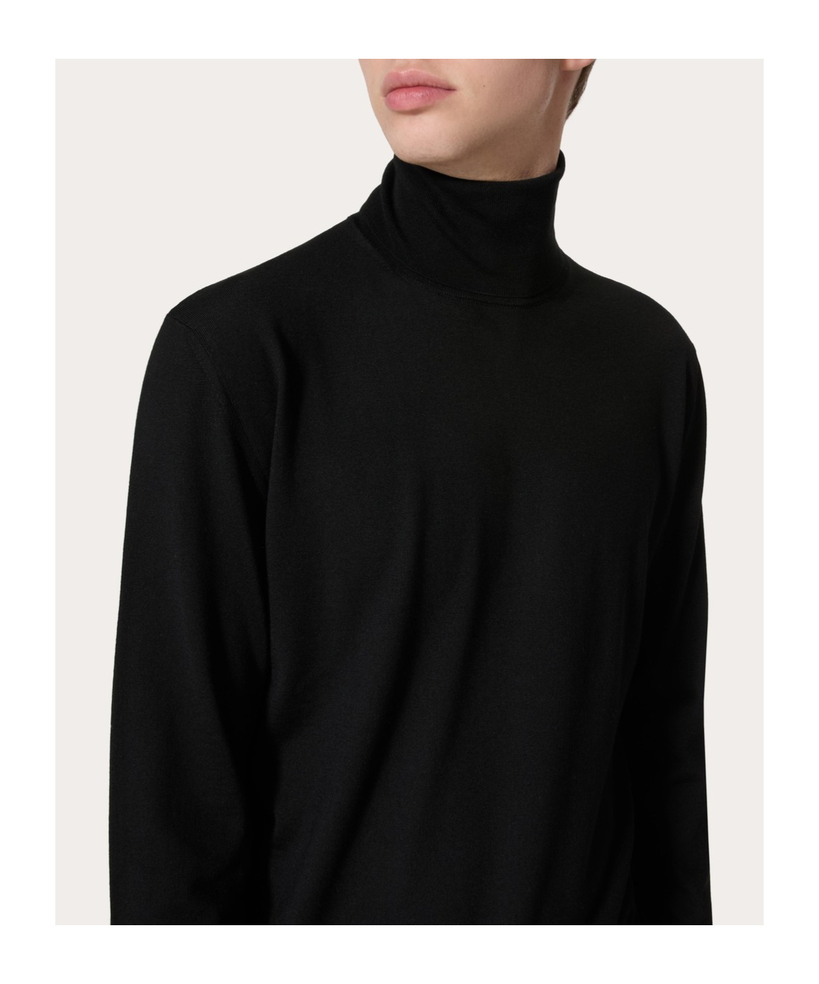 Valentino Black Vlogo Signature Turtleneck In Black