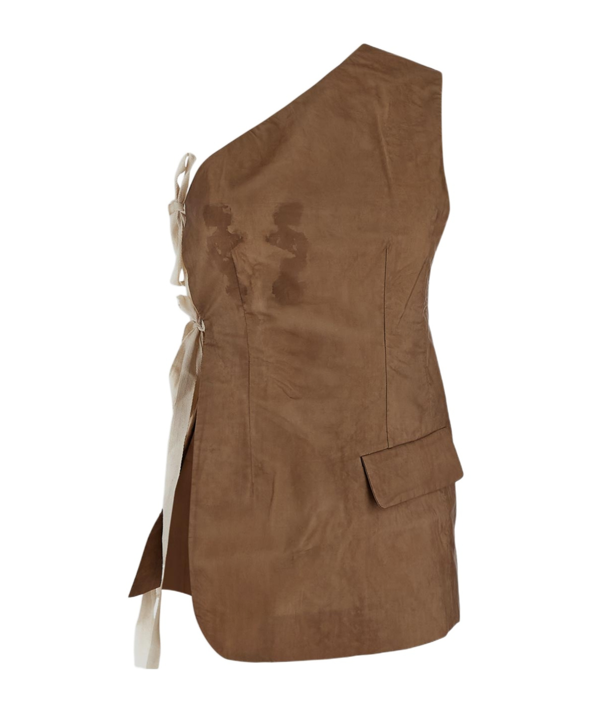 Uma Wang Asymmetrical Vest In Brown