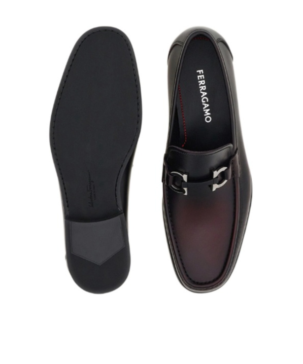 Ferragamo Push On Loafers In Black